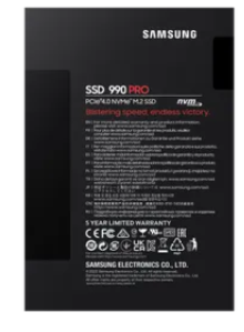 Samsung 990 PRO, 1 TB, M.2, 7450 MB/s