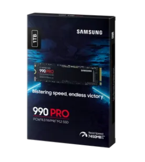 Samsung 990 PRO, 1 TB, M.2, 7450 MB/s