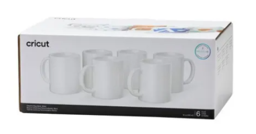 2008942 - Cricut 340ml Ceramic Mug Blanks White (6pack)