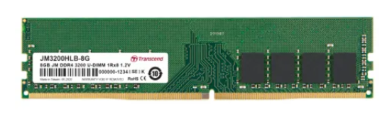 Transcend JetRam DDR4-3200 U-DIMM 8GB, 8 GB, 1 x 8 GB, DDR4, 3200 MHz, 288-pin DIMM