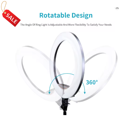 Nesty 18 Inch Multipurpose Electric Powered RGB LED Ring