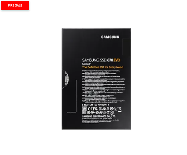 Samsung 870 EVO, 1 TB, 2.5", 560 MB/s, 6 Gbit/s