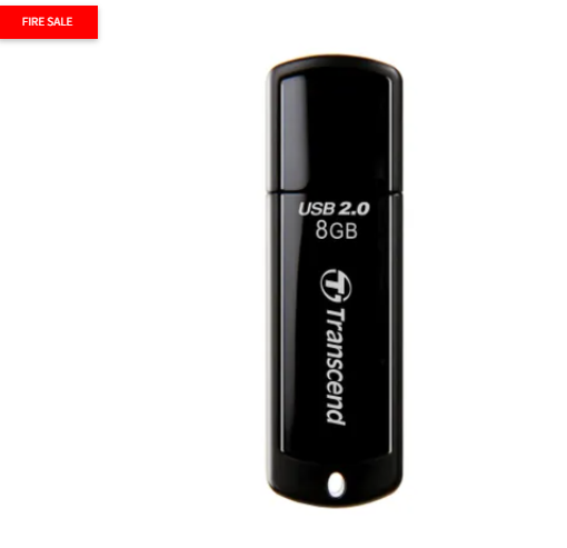 Transcend JetFlash elite JetFlash 350 8GB, 8 GB, USB Type-A, 2.0, Cap, 8.5 g, Black