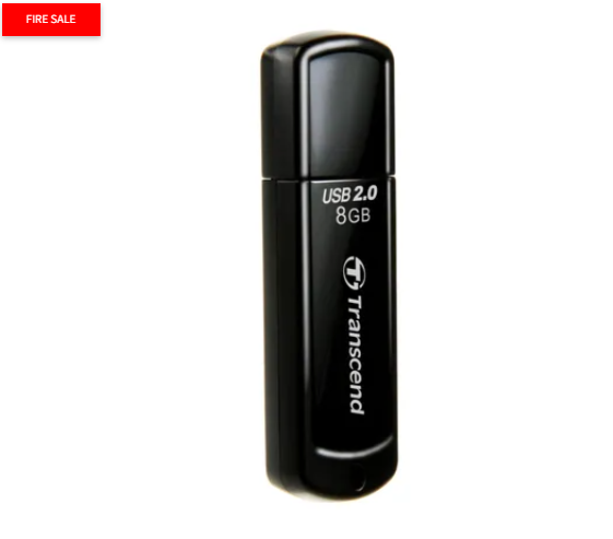 Transcend JetFlash elite JetFlash 350 8GB, 8 GB, USB Type-A, 2.0, Cap, 8.5 g, Black