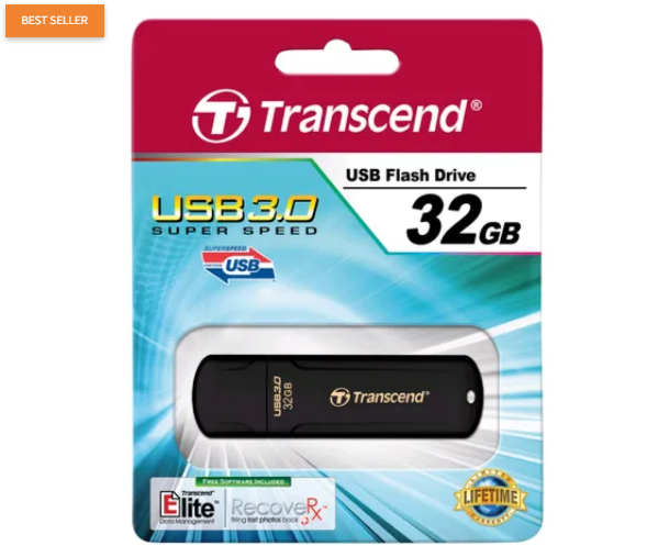 Transcend JetFlash elite JetFlash 700 32GB, 32 GB, USB Type-A, 3.2 Gen 1 (3.1 Gen 1), Cap, 8.5 g, Black