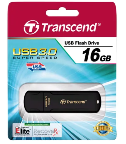 Transcend JetFlash 700 16GB, 16 GB, USB Type-A, 3.2 Gen 1 (3.1 Gen 1), Cap, 8.5 g, Black