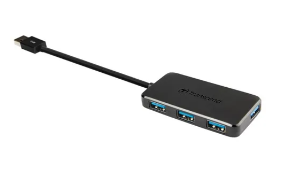 Transcend HUB2, USB 3.2 Gen 1 (3.1 Gen 1) Type-A, Black, CE/FCC/BSMI/KC/RCM/EAC, USB, 5 V, 0.9 A
