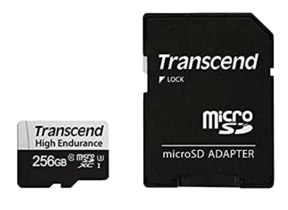 Transcend 350V, 256 GB, MicroSDXC, Class 10, 95 MB/s, 45 MB/s, Class 3 (U3)