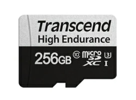 Transcend 350V, 256 GB, MicroSDXC, Class 10, 95 MB/s, 45 MB/s, Class 3 (U3)