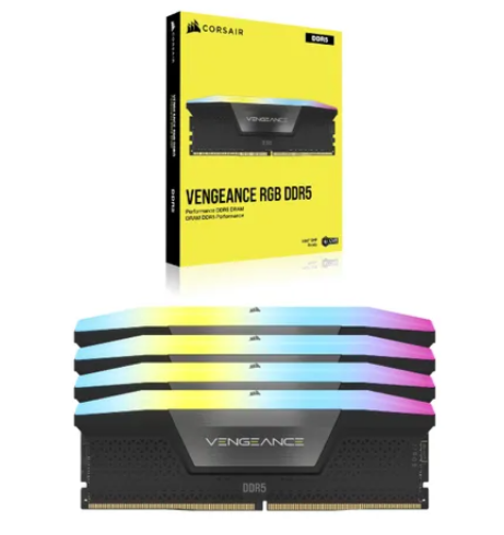 Corsair Vengeance RGB CMH128GX5M4B5600C40, 128 GB, 4 x 32 GB, DDR5, 5600 MHz, 288-pin DIMM