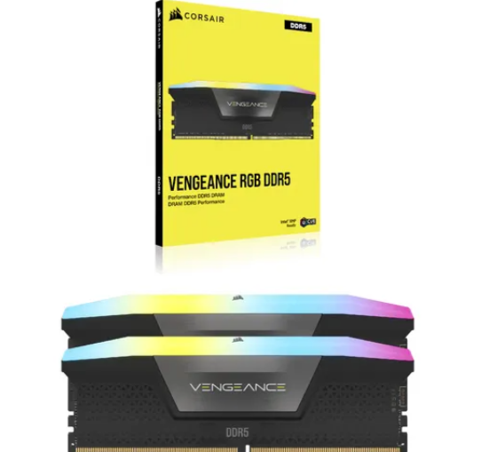 Corsair Vengeance RGB CMH64GX5M2B6000Z40, 64 GB, 2 x 32 GB, DDR5, 6000 MHz, 288-pin DIMM