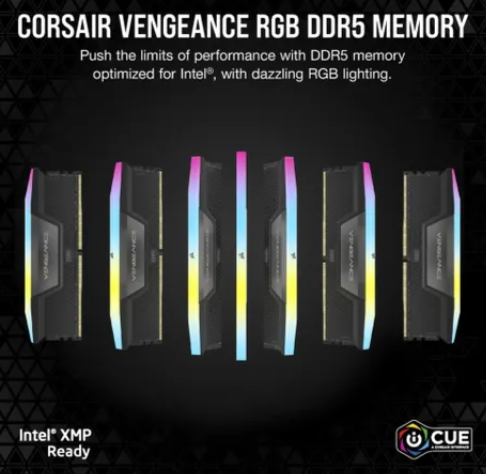 Corsair Vengeance RGB CMH48GX5M2B7200C36, 48 GB, 2 x 24 GB, DDR5, 7200 MHz, 288-pin DIMM