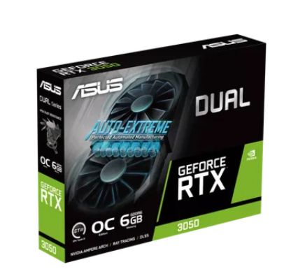ASUS Dual -RTX3050-O6G, GeForce RTX 3050, 6 GB, GDDR6, 96 bit, 7680 x 4320 pixels, PCI Express 4.0