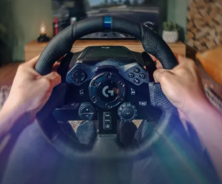 Logitech G G923 Racing Wheel and Pedals for PS5, PS4 and PC, Steering wheel + Pedals, PC, PlayStation 4, PlayStation 5, D-pad, Analogue / Digital, 900°, Wired