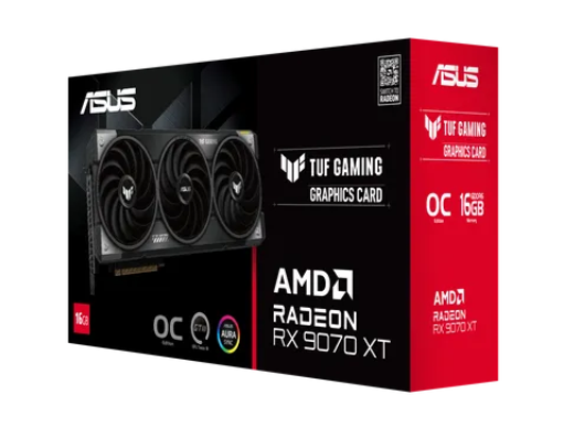 ASUS TUF Gaming TUF-RX9070XT-O16G-GAMING, Radeon RX 9070 XT, 16 GB, GDDR6, 256 bit, 7680 x 4320 pixels, PCI Express 5.0