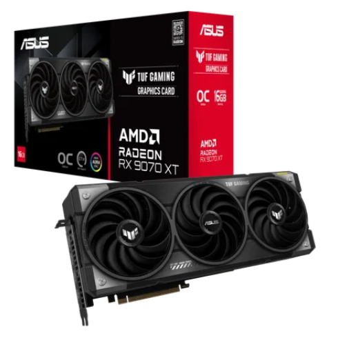 ASUS TUF Gaming TUF-RX9070XT-O16G-GAMING, Radeon RX 9070 XT, 16 GB, GDDR6, 256 bit, 7680 x 4320 pixels, PCI Express 5.0