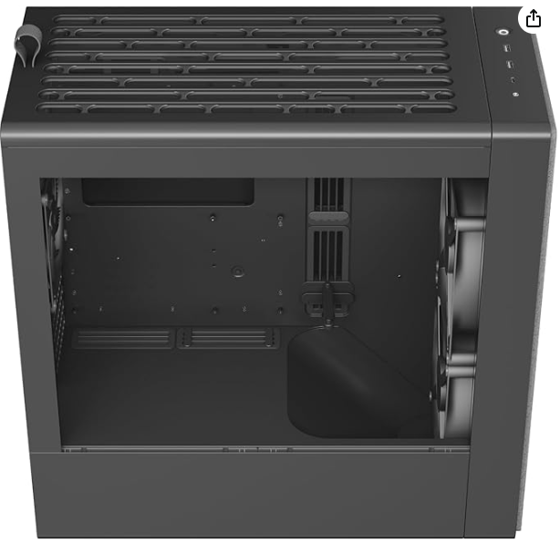 HAVN BF 360 Flow High Airflow ATX Mid Tower PC Case, Semi-Open SGCC Steel Frame, SimpliCable Cable Management, 2X 180mm Fan, 1x 140mm Fan 360mm Radiator Mounts, Magnetic Panels – Black