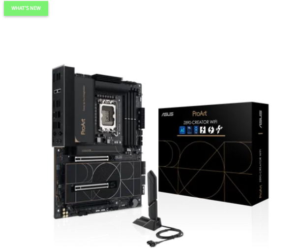 ASUS PROART Z890-CREATOR WIFI, Intel, LGA 1851 (Socket V1), Intel Core Ultra (Series 2), LGA 1851, DDR5-SDRAM, 192 GB