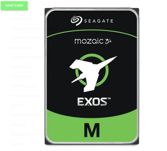 Seagate Exos M, 28 TB, 7200 RPM, 512 MB, 3.5", Serial ATA