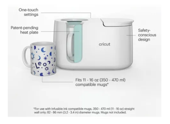 2009663 - Cricut Mugpress (standalone); Give the gift of vibrant; professional-quality; personalized mugs with Cricut Mug Press