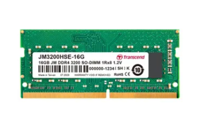 Transcend JetRam DDR4-3200 SO-DIMM 16GB, 16 GB, 1 x 16 GB, DDR4, 3200 MHz, 260-pin SO-DIMM