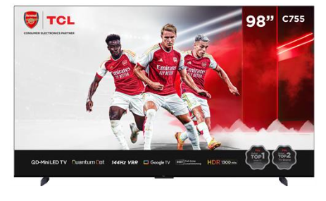 TCL 98 inch C755 Series Mini-LED UHD Google Smart TV