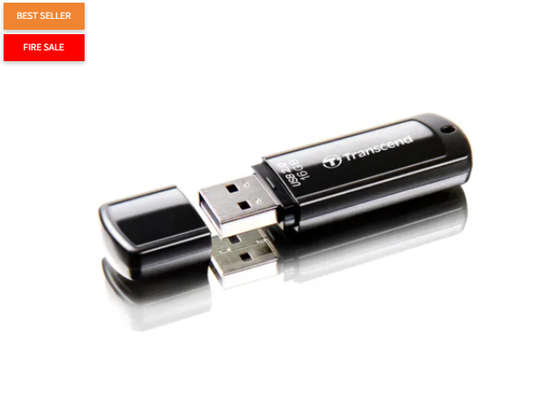 Transcend JetFlash 350 16GB, 16 GB, USB Type-A, 2.0, Cap, 8.5 g, Black