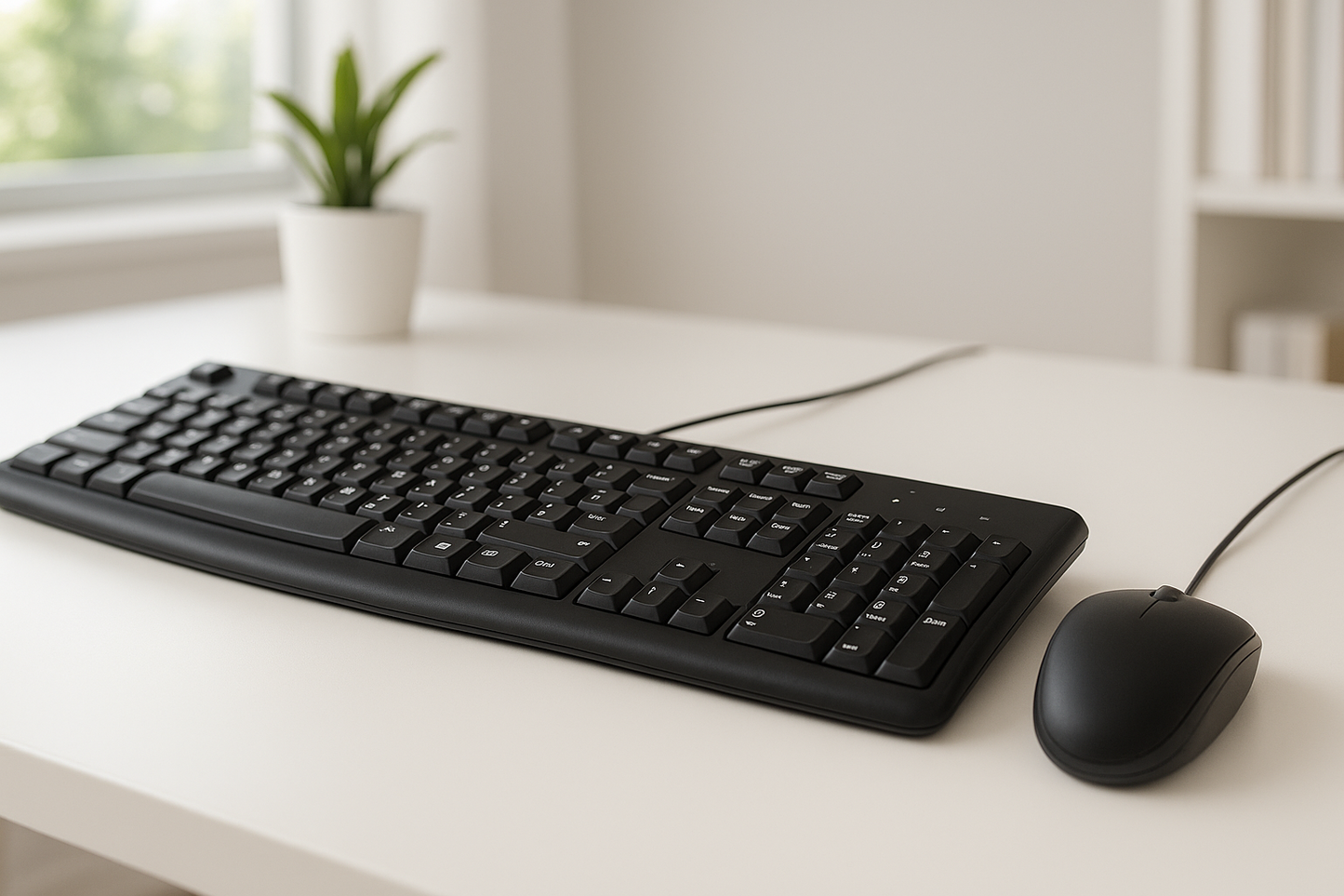 Logitech Desktop MK120, Full-size (100%), Wired, USB, QWERTY, Black, Mouse included