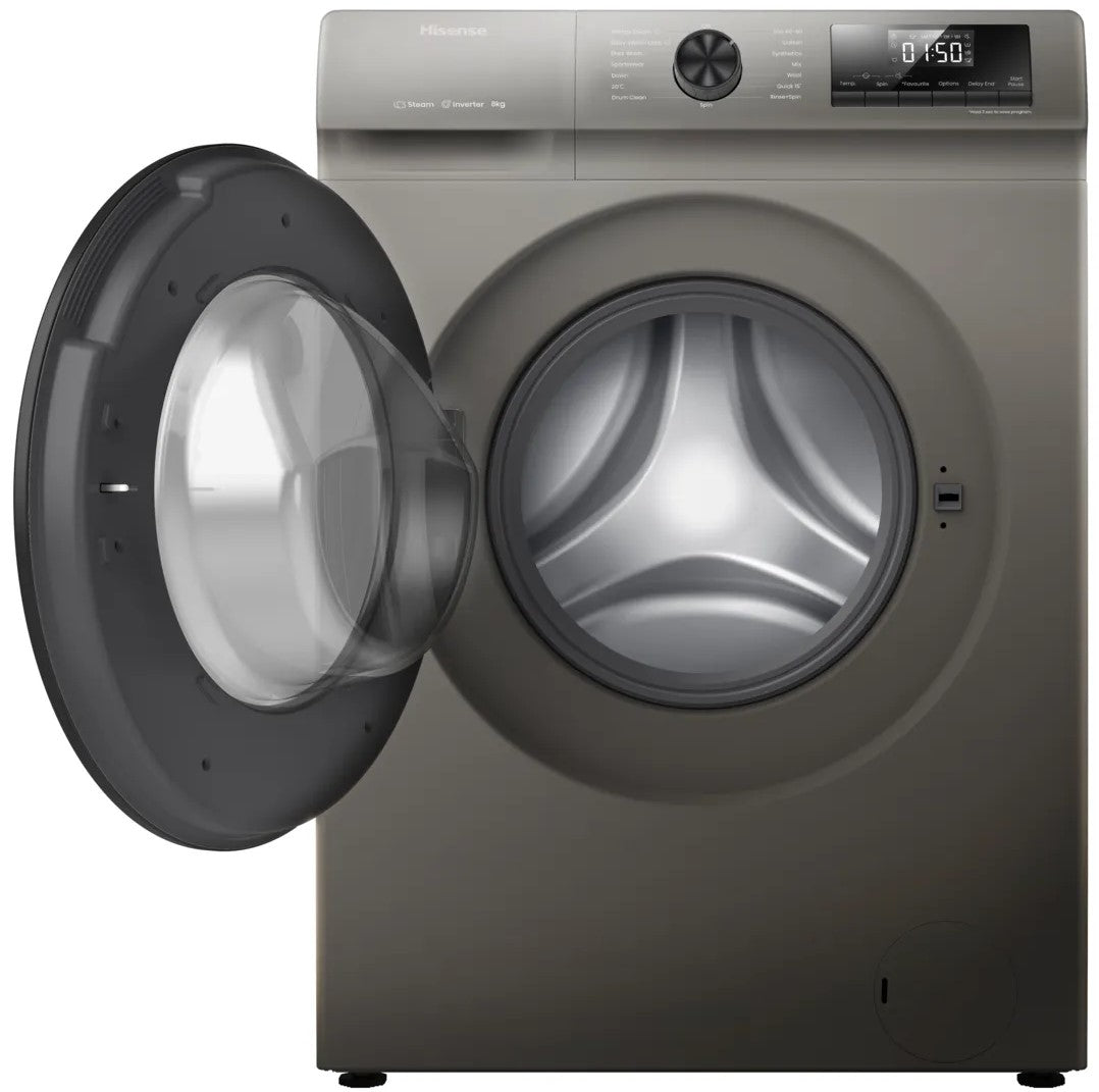 Hisense 8kg Front Loader Grey Titanium