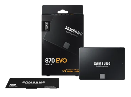 Samsung 870 EVO, 500 GB, 2.5", 560 MB/s, 6 Gbit/s