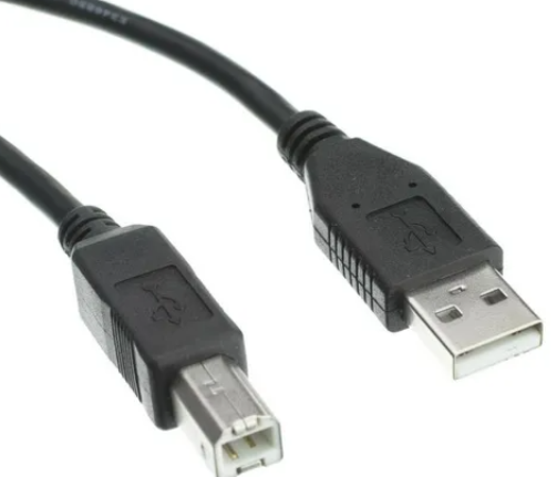 USB 1.8m printer cable A Male + B M; Black / blue