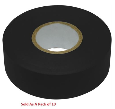 ELLIES PVC INSULATION TAPE 10M BLK 10PK