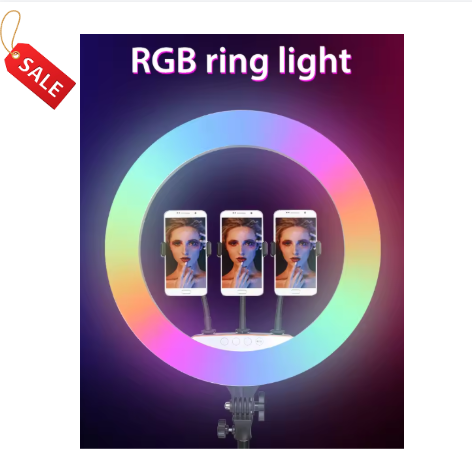 Nesty 18 Inch Multipurpose Electric Powered RGB LED Ring