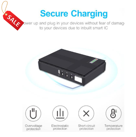 Solarix 10400mAH Micro UPS-Runs Router