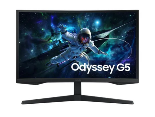 Samsung LS27CG552 27'' Odyssey G5 QHD Curved Monitor; 16:9; 1000R; 2560x1440 resolution; 165Hz; 2500:1 Static; 1ms (MPRT); 178°