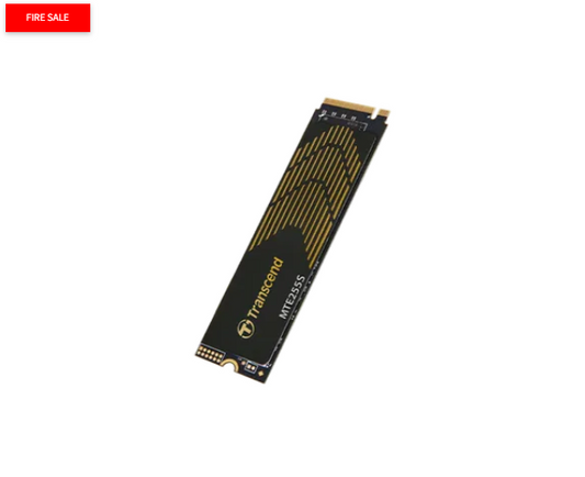 TRANSCEND 1TB MTE255S PCI-E GEN 4X4 M.2 NVMe 2280 SSD 3D NAND -7400 MB/s Read 5200 MB/s Write- Graphen Heat Spreader -600TBW