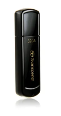 Transcend JetFlash 350 32GB, 32 GB, USB Type-A, 2.0, Cap, 8.5 g, Black