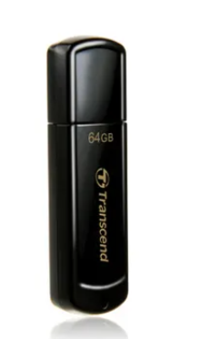 Transcend JetFlash 350 64GB, 64 GB, USB Type-A, 2.0, Cap, 8.5 g, Black