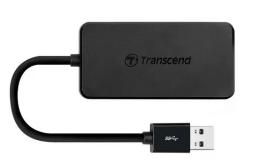 Transcend HUB2, USB 3.2 Gen 1 (3.1 Gen 1) Type-A, Black, CE/FCC/BSMI/KC/RCM/EAC, USB, 5 V, 0.9 A