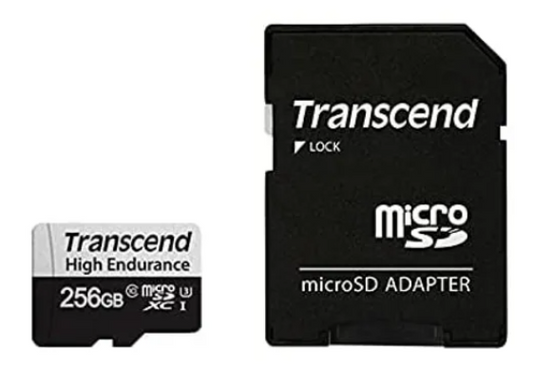 Transcend 350V, 256 GB, MicroSDXC, Class 10, 95 MB/s, 45 MB/s, Class 3 (U3)
