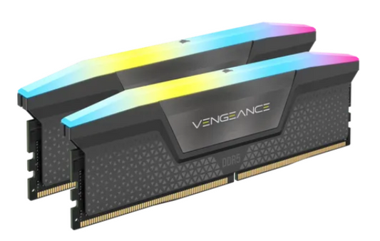 Corsair Vengeance RGB CMH32GX5M2B5200Z40K, 32 GB, 2 x 16 GB, DDR5, 5200 MHz, 288-pin DIMM