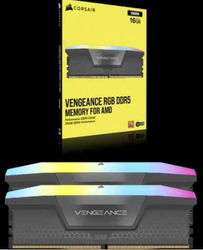 Corsair Vengeance RGB CMH32GX5M2B5200Z40K, 32 GB, 2 x 16 GB, DDR5, 5200 MHz, 288-pin DIMM