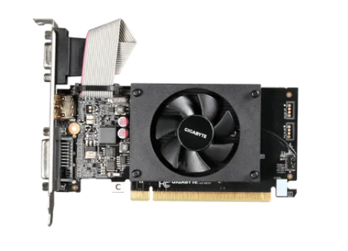 GIGABYTE GV-N710D3-2GL, GeForce GT 710, 2 GB, GDDR3, 64 bit, 4096 x 2160 pixels, PCI Express 2.0