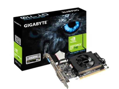 GIGABYTE GV-N710D3-2GL, GeForce GT 710, 2 GB, GDDR3, 64 bit, 4096 x 2160 pixels, PCI Express 2.0