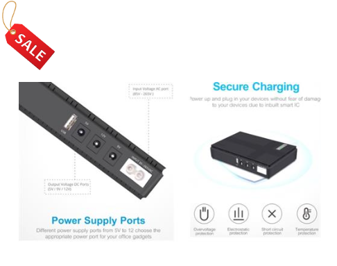 Solarix 10400mAH Micro UPS-Runs Router