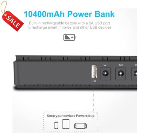 Solarix 10400mAH Micro UPS-Runs Router