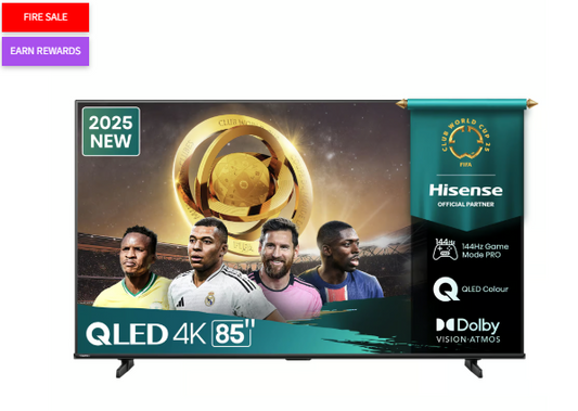 HISENSE LEDN85Q7Q 85'' QLED 144hz 4k Smart 144Hz VRR Game Mode PRO