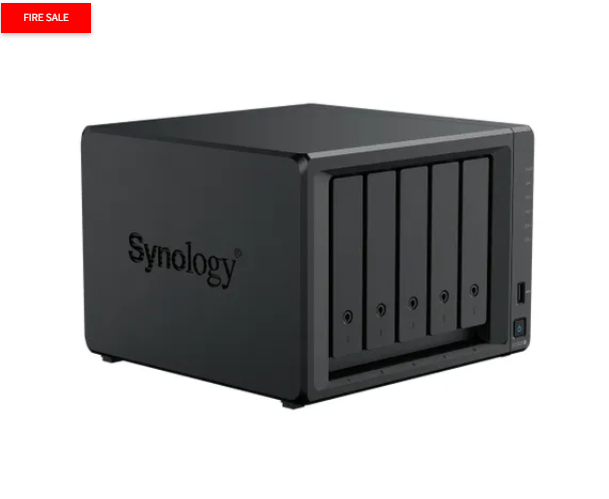 Synology DS1525+ 5 Bay NAS (Espandable to 15 bay) AMD Ryzen V1500B 4C CPU 8 GB DDR4 ECC SODIMM (2 DIMM Slots)