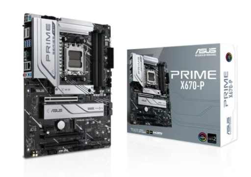 ASUS PRIME X670-P, AMD, Socket AM5, Socket AM5, DDR5-SDRAM, 128 GB, DIMM