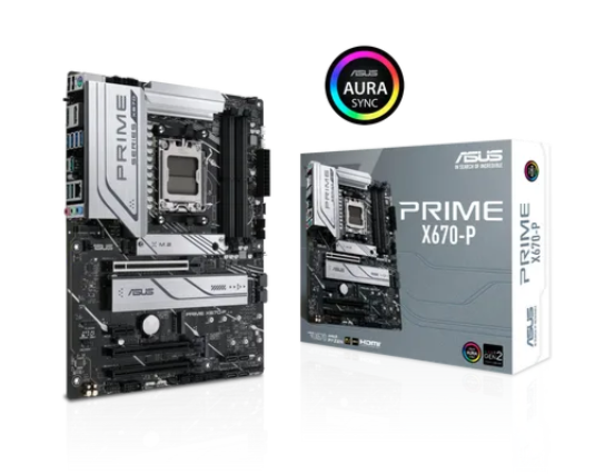 ASUS PRIME X670-P, AMD, Socket AM5, Socket AM5, DDR5-SDRAM, 128 GB, DIMM